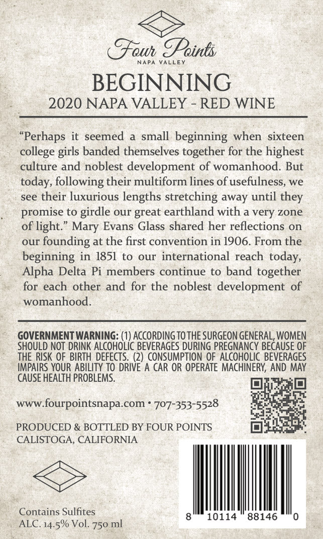 Beginning - 2020 Red Wine - Napa Valley