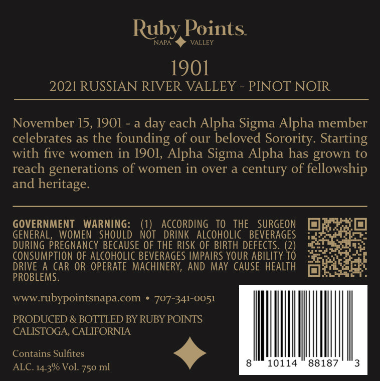 1901 - 2021 Pinot Noir - Russian River Valley