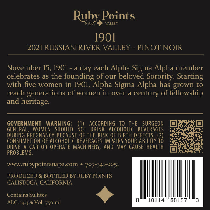 1901 - 2021 Pinot Noir - Russian River Valley