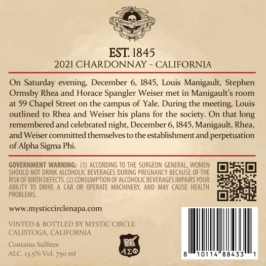Est. 1845 - 2021 Chardonnay - California