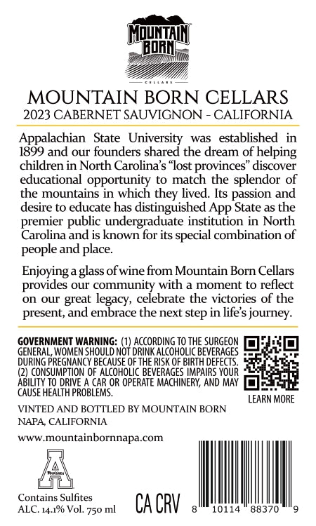Mountain Born Cellars - 2023 Cabernet Sauvignon - California