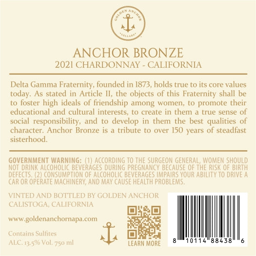 Anchor Bronze - 2021 Chardonnay - California
