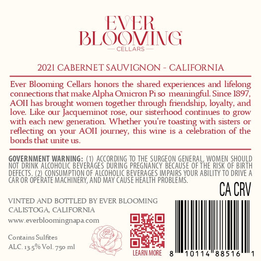 Ever Blooming Cellars - 2021 Cabernet Sauvignon - California