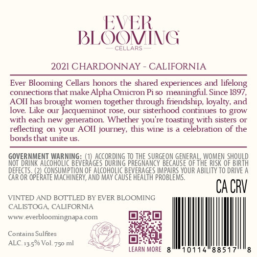 Ever Blooming Cellars - 2021 Chardonnay - California