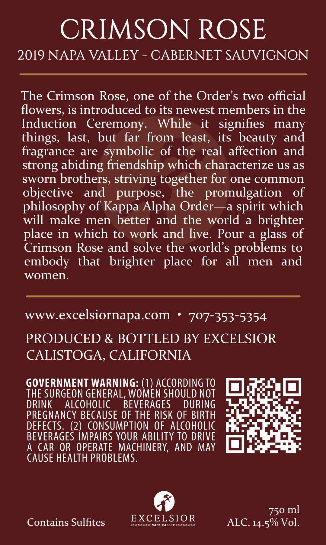 Crimson Rose - 2019 Cabernet Sauvignon - Napa Valley