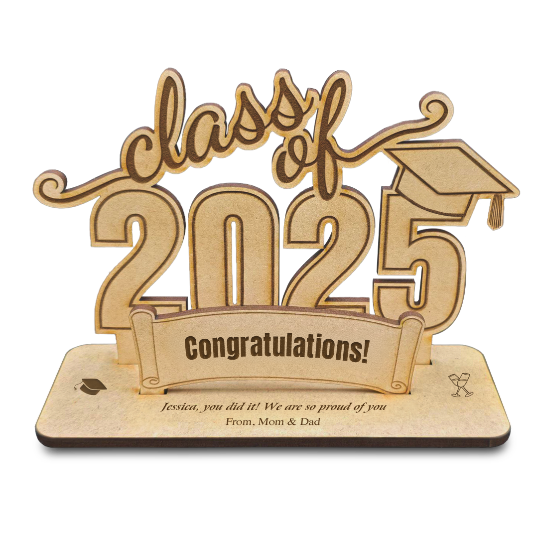 3D Wood Card - Graduation