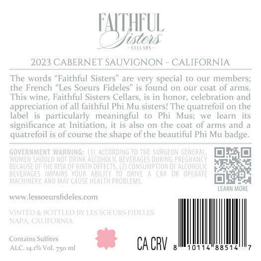 Faithful Sisters Cellars - 2023 Cabernet Sauvignon - California