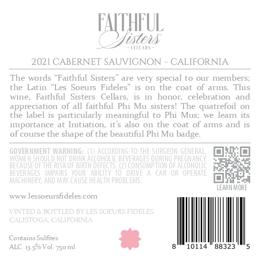 Faithful Sisters Cellars - 2021 Cabernet Sauvignon - California