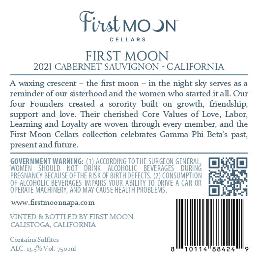 First Moon - 2021 Cabernet Sauvignon - California