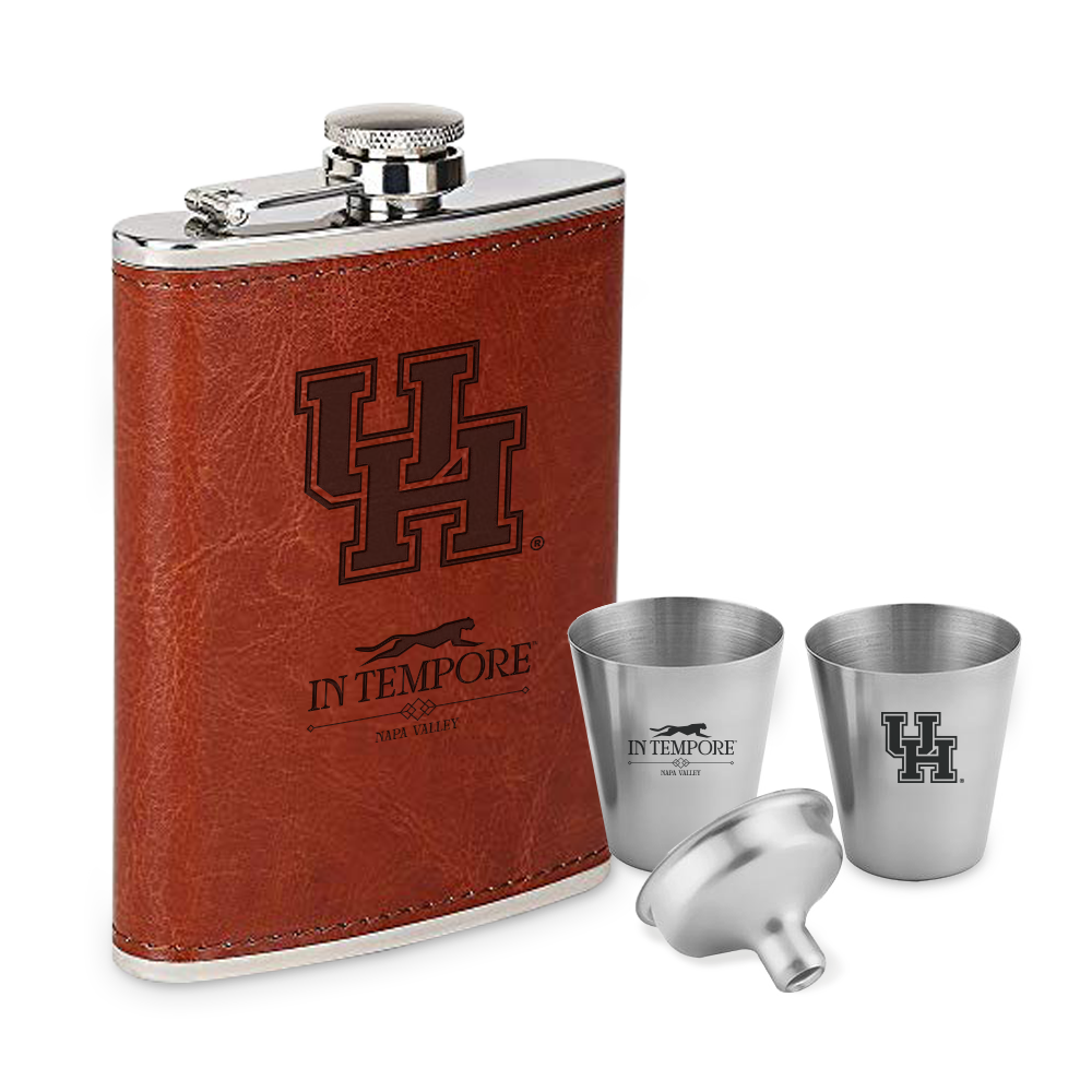 Leather Flask Set