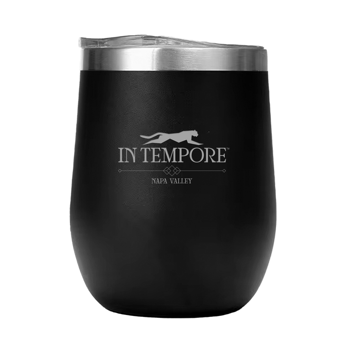 12oz Double Wall Stainless Steel Wine Tumbler with Lid