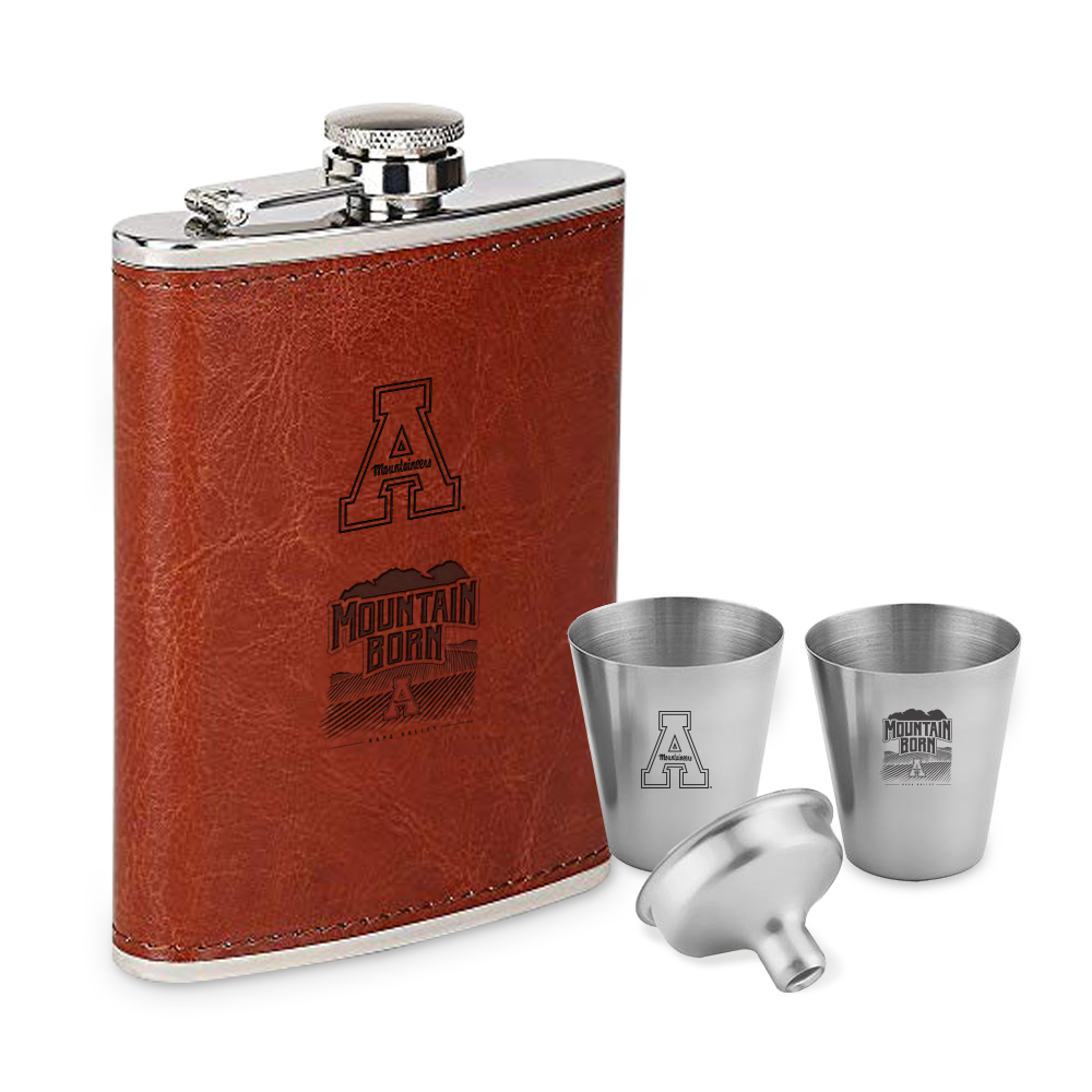 Leather Flask Set