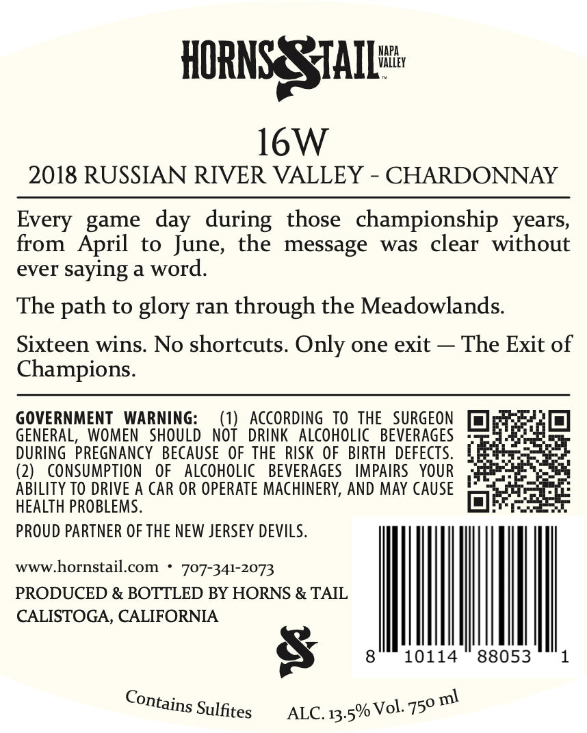 16W - 2018 Chardonnay - Russian River Valley