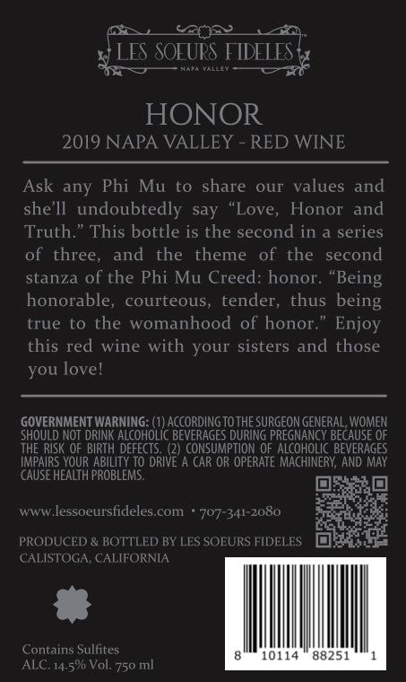 Honor - 2019 Red Wine - Napa Valley