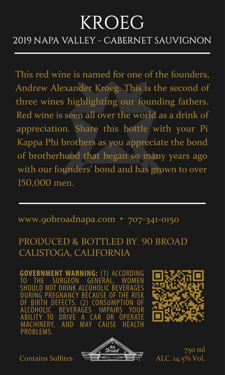Kroeg - 2019 Cabernet Sauvignon - Napa Valley