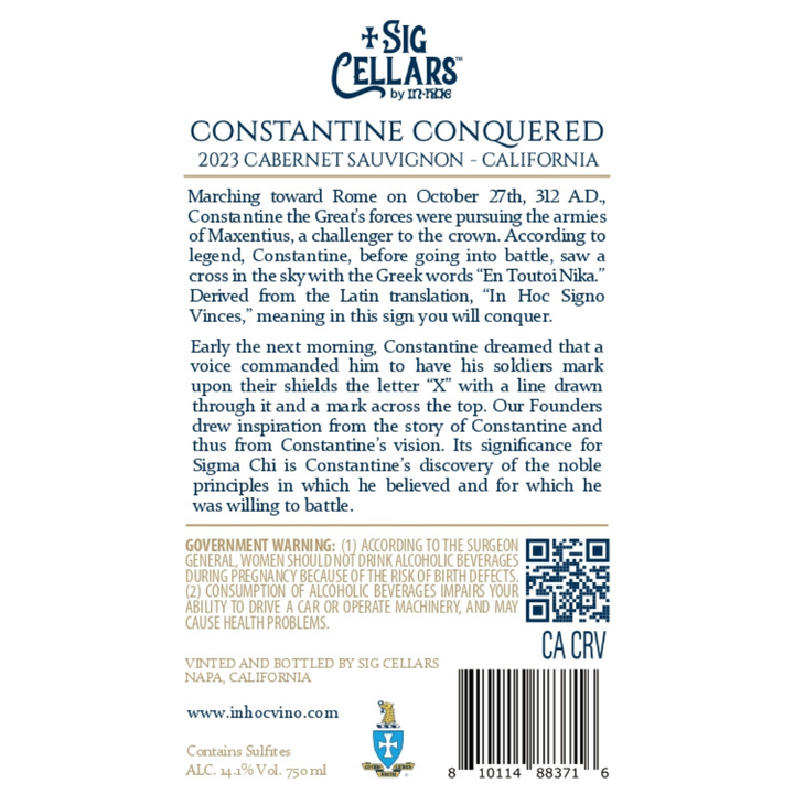 Constantine Conquered - 2023 Cabernet Sauvignon - California
