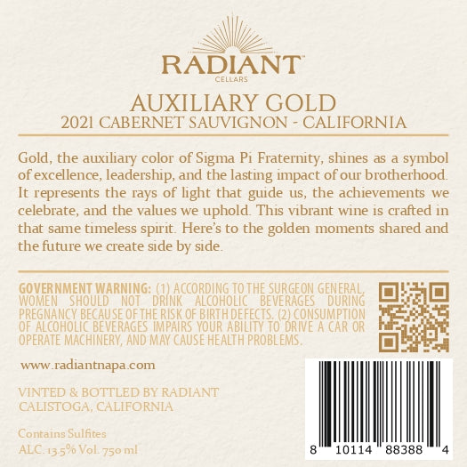 Auxiliary Gold - 2021 Cabernet Sauvignon - California