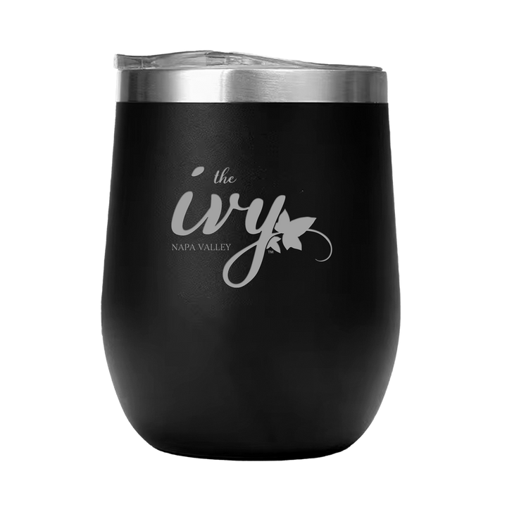 12oz Double Wall Stainless Steel Wine Tumbler with Lid