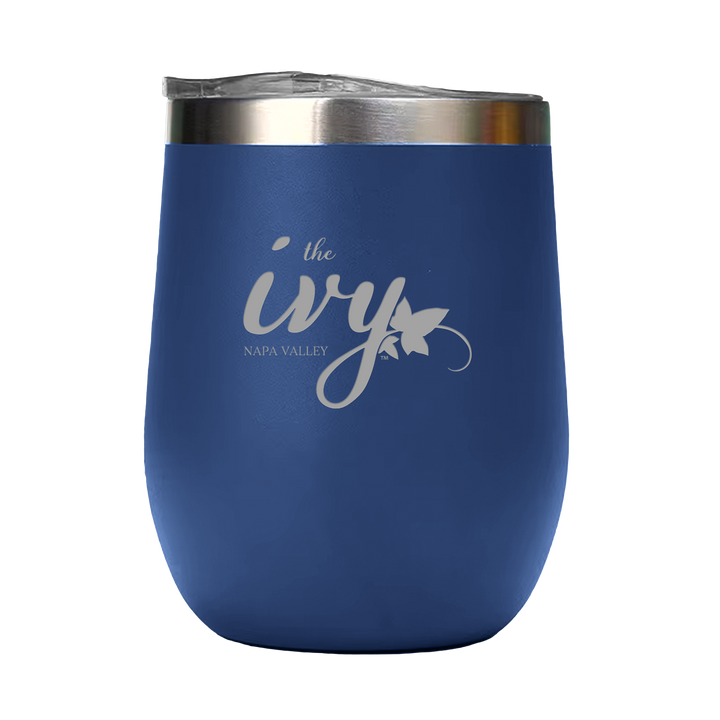 12oz Double Wall Stainless Steel Wine Tumbler with Lid