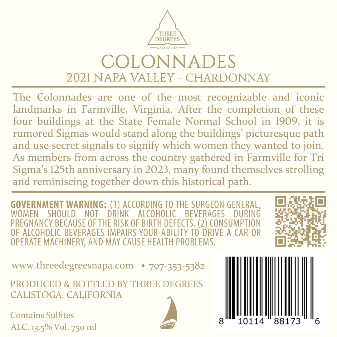 COLONNADES - 2021 Chardonnay - Napa Valley