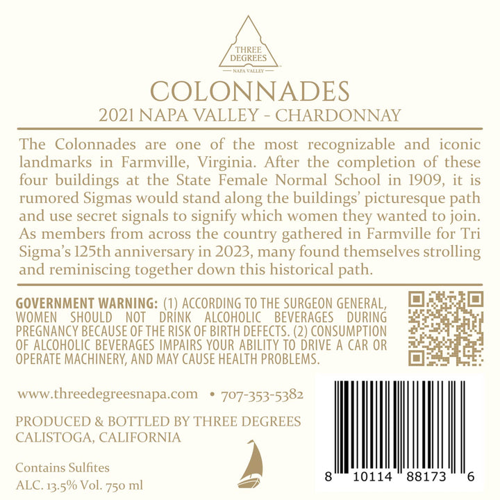 COLONNADES - 2021 Chardonnay - Napa Valley