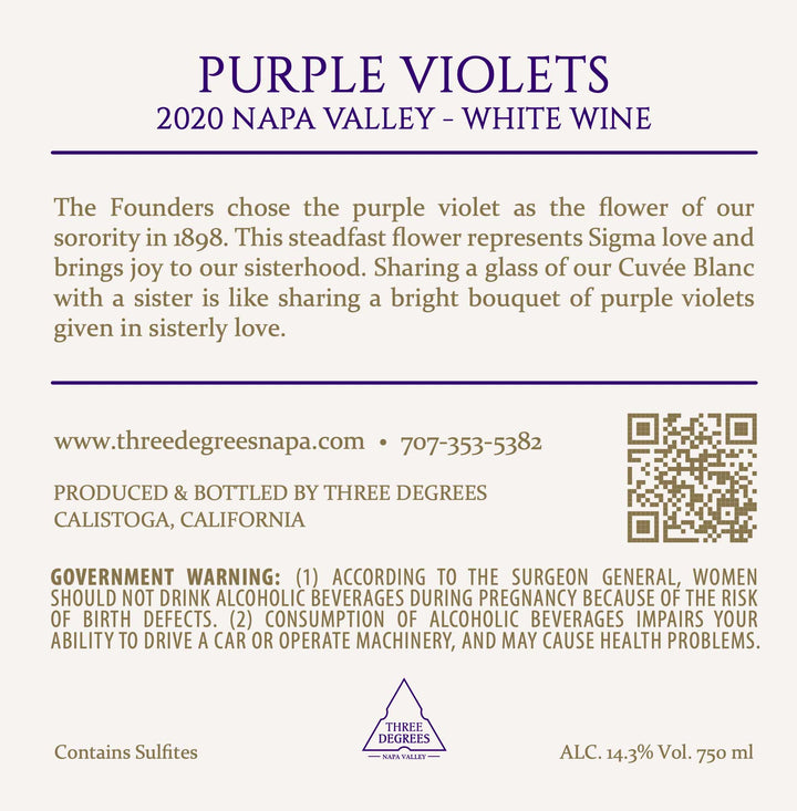Purple Violets - 2020 Cuvée Blanc - Napa Valley
