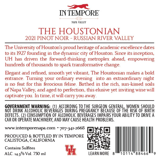The Houstonian - 2021 Pinot Noir - Russian River Valley