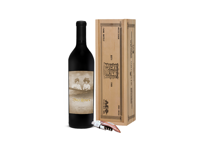 Two Roses Red Wine Gift Box