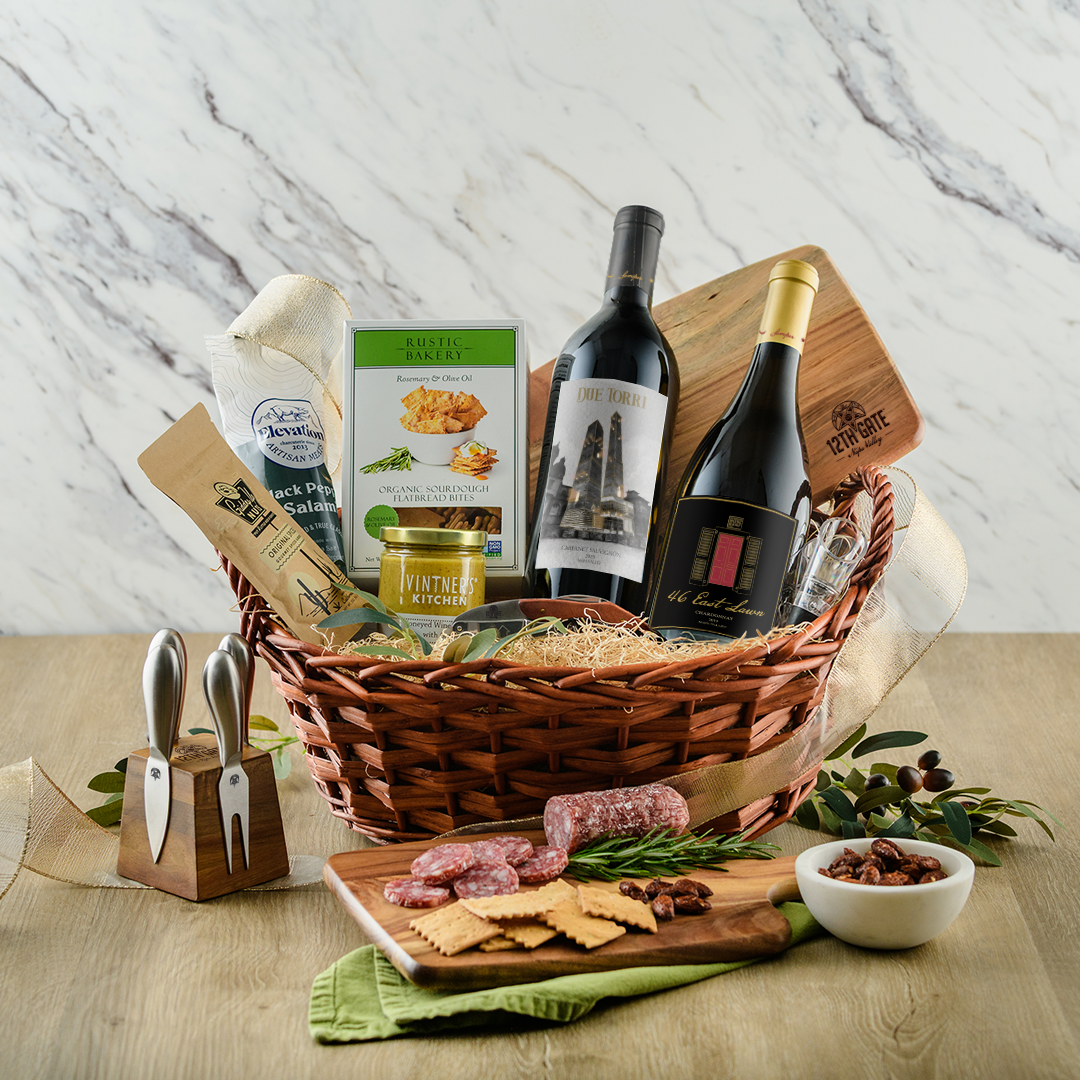 Premium Red & White Gift Basket