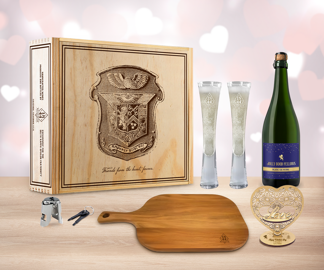 Valentine Sparkling Wine "Cheers" Gift Set