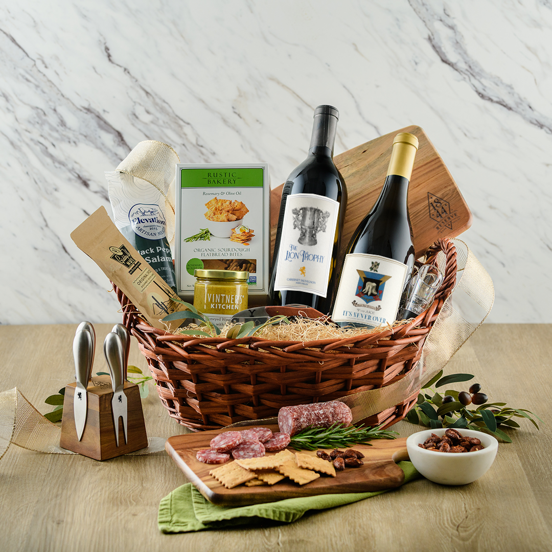 Premium Red & White Gift Basket