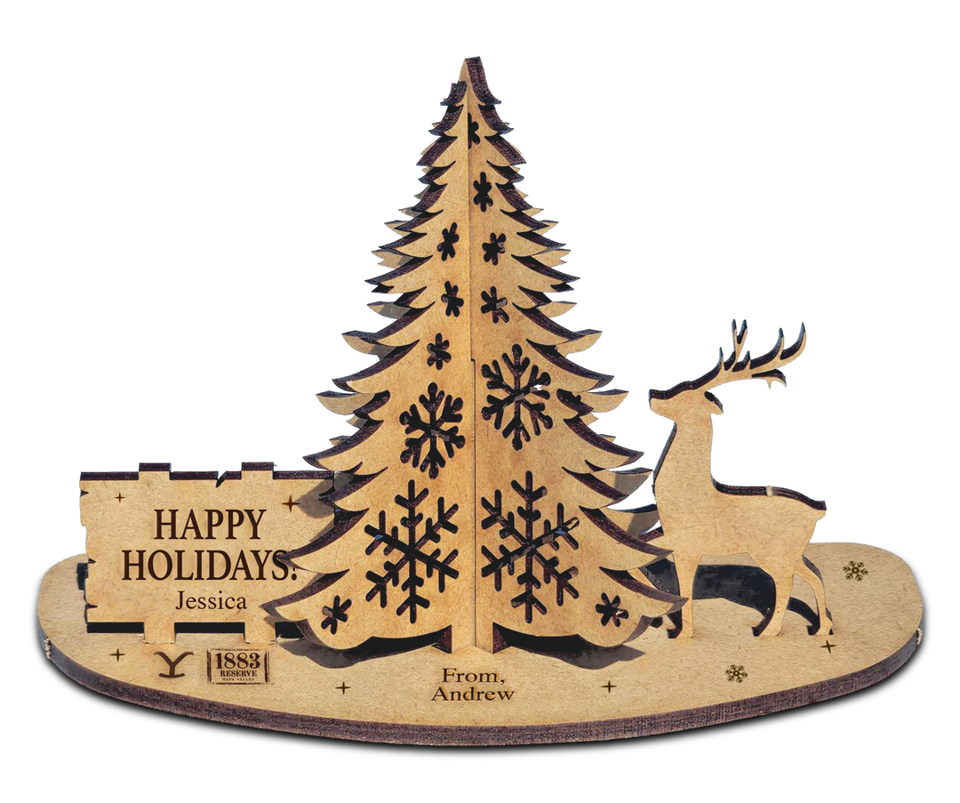 3D Wood Card - Holiday