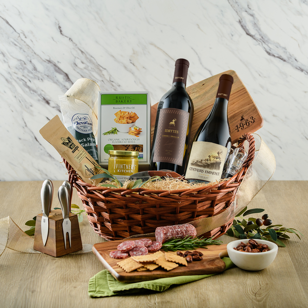 Premium Red & White Gift Basket