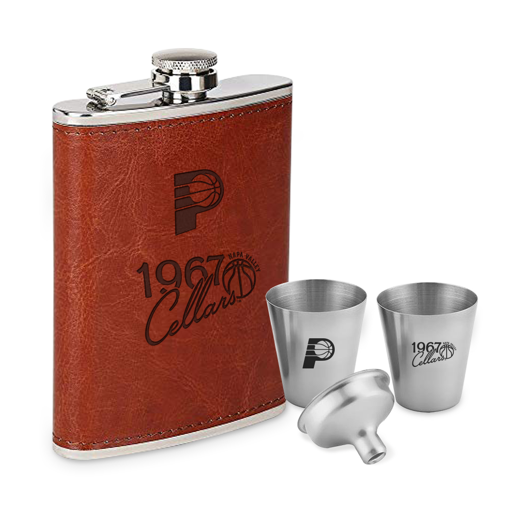 Leather Flask Set