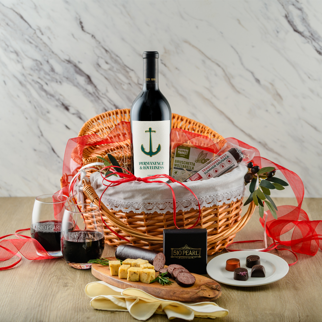 Deluxe Red Picnic Basket