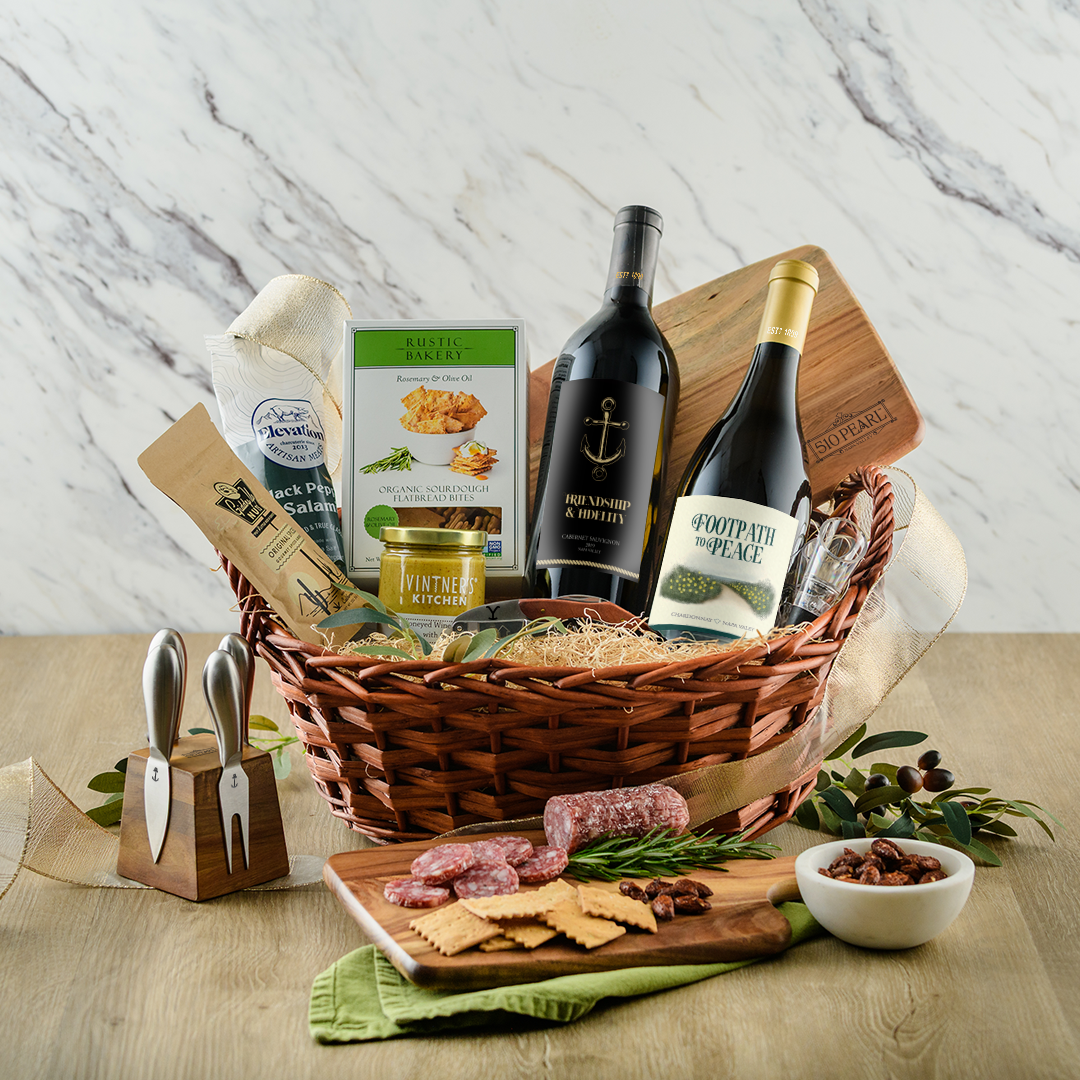 Premium Red & White Gift Basket