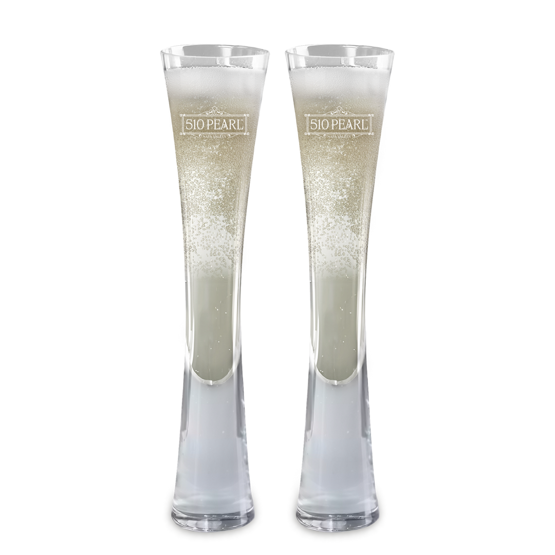 Hand Blown Artisan Crafted Champagne Flute