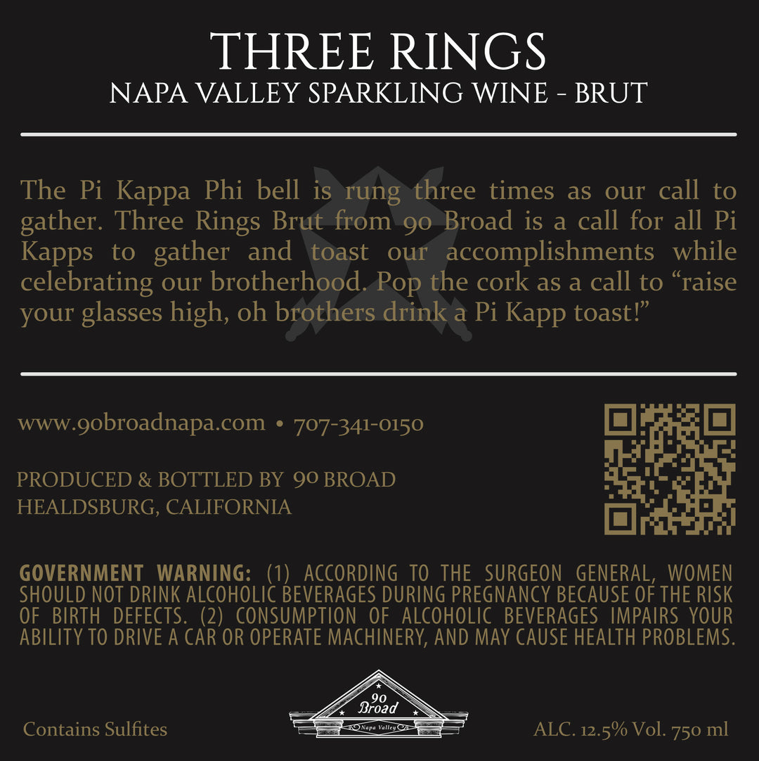 Three Rings - Sparkling Brut - Méthode Champenoise - Napa Valley