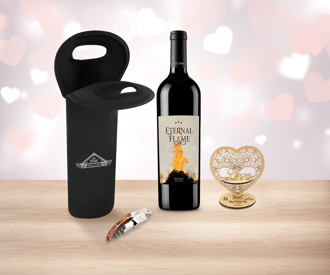 Valentine Red Wine & Tote Bag Delight