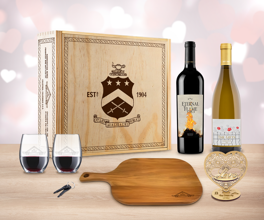 Valentine Red & White Wine "Toast" Gift Set