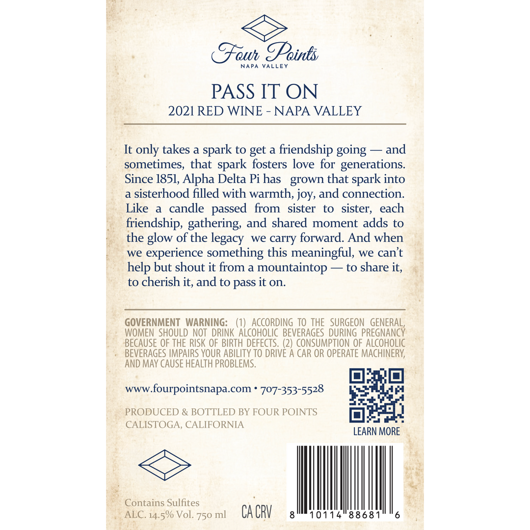 Pass It On - 2021 Red Wine - Napa Valley