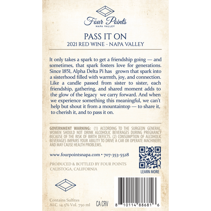 Pass It On - 2021 Red Wine - Napa Valley