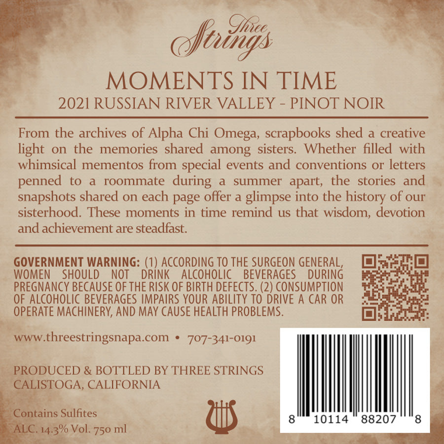 Moments in Time - 2021 Pinot Noir - Russian River Valley