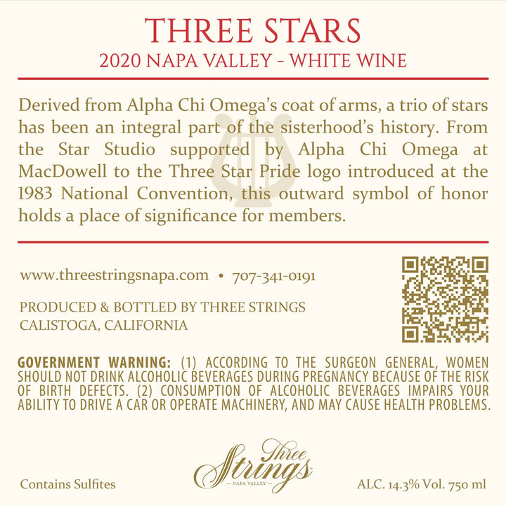 Three Stars - 2020 Cuvée Blanc - Napa Valley