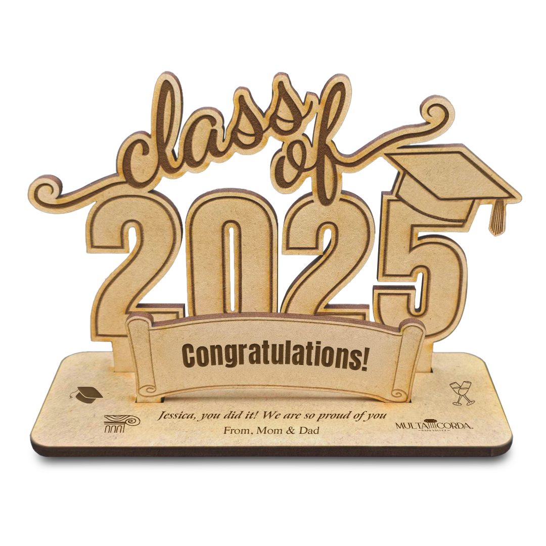 3D Wood Card - Graduation