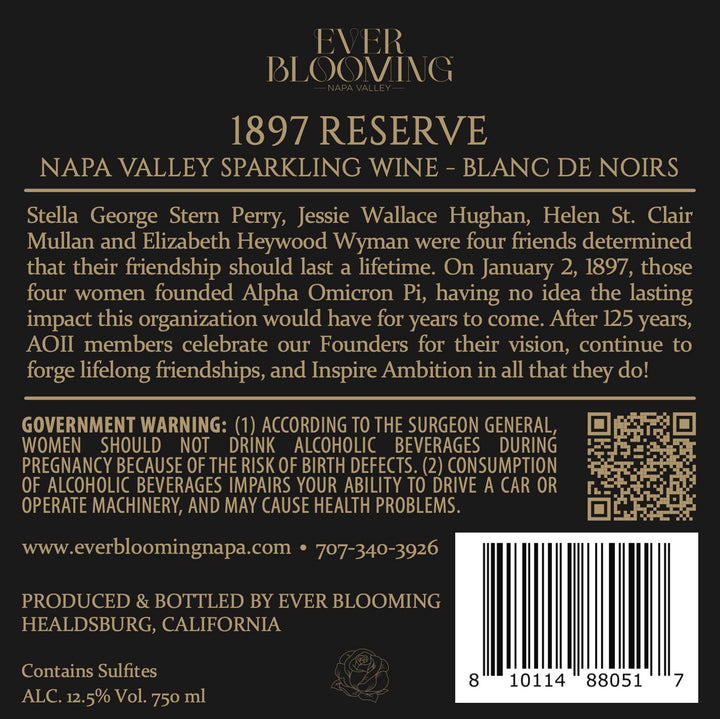 1897 Reserve - Sparkling Blanc De Noirs - Méthode Champenoise - Napa Valley