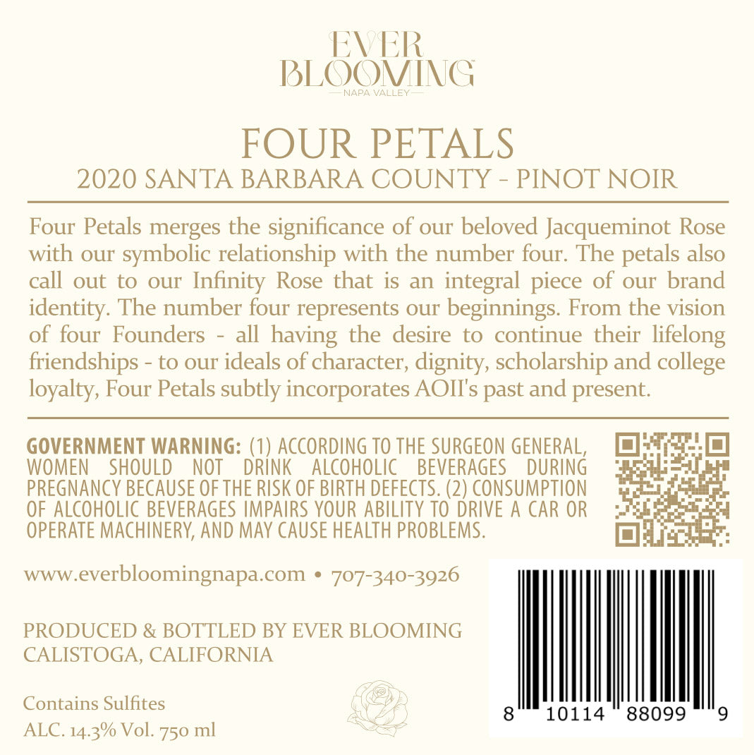 Four Petals - 2020 Pinot Noir - Santa Barbara County