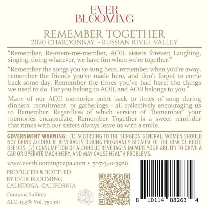 Remember Together - 2020 Chardonnay - Russian River Valley