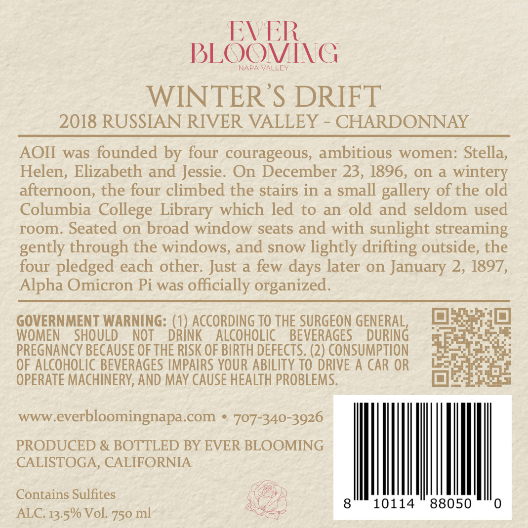 Winter’s Drift - 2018 Chardonnay - Russian River Valley