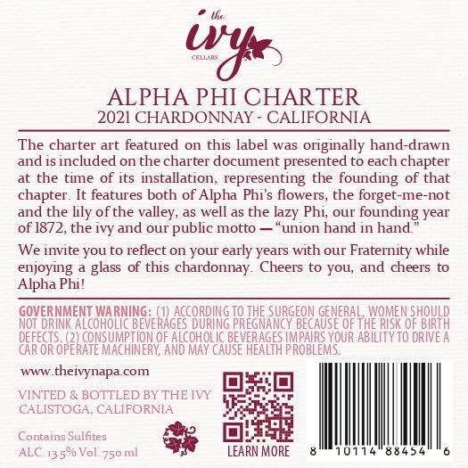 Alpha Phi Charter - 2021 Chardonnay - California